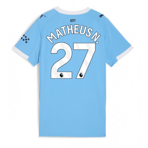 Manchester City Matheus Nunes #27 Replica Home Stadium Shirt for Women 2025-26 Short Sleeve